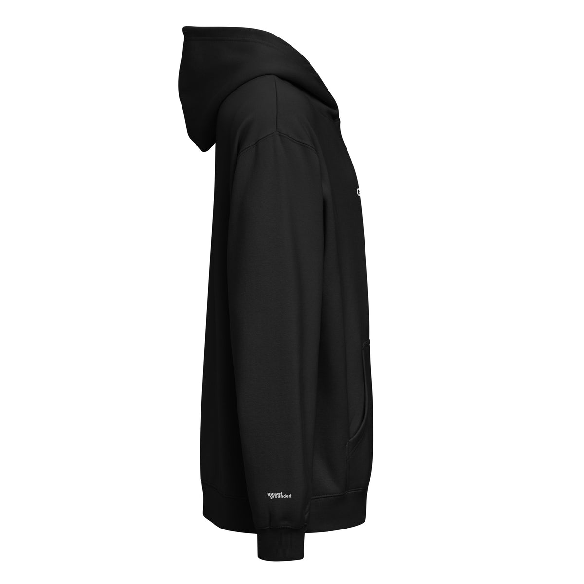 Holy Ground hoodie in black, right side