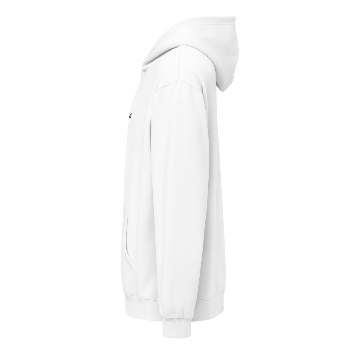 Holy Ground hoodie in white, left side